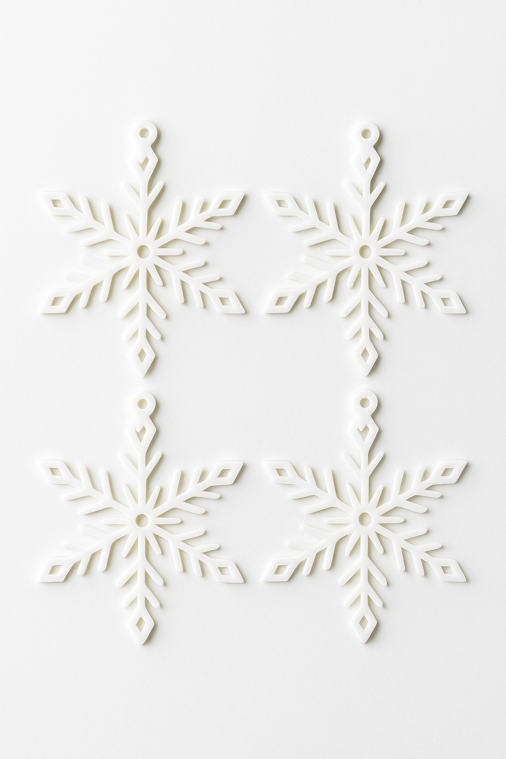 4er Set Schneeflocken Aufhänger