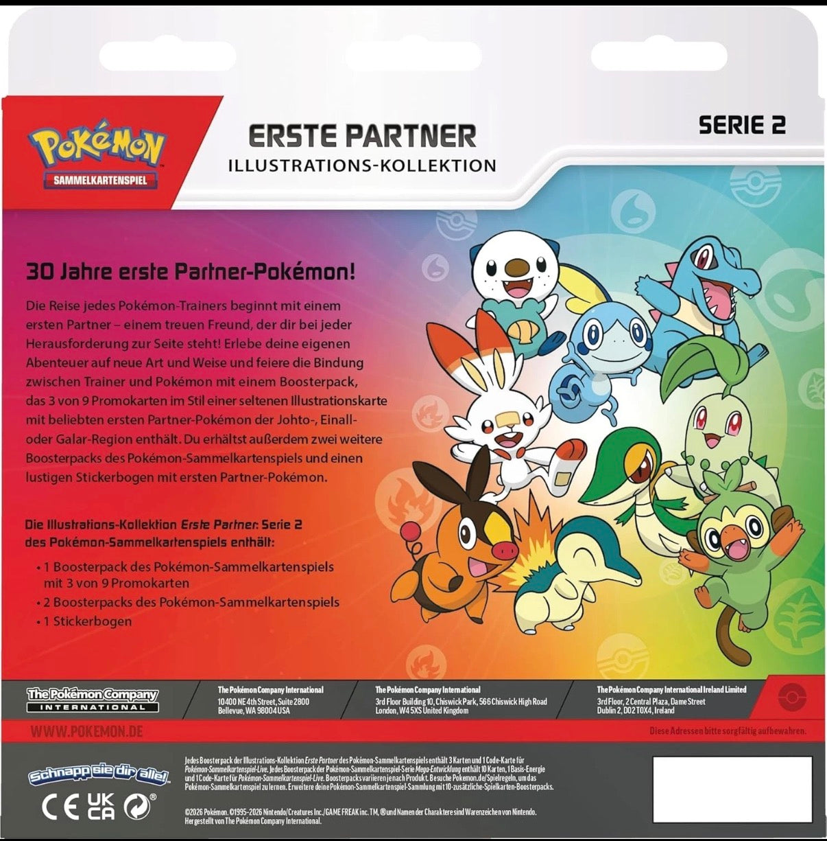 Pokemon Erste Partner Kollektion Serie 2 Deutsch Illustration Kollektion