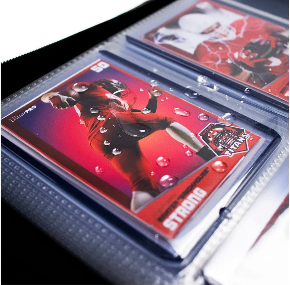 Ultra Pro 4-Pocket Zip Toploader Album Schwarz Sammelkarten 80 Karten Ordner