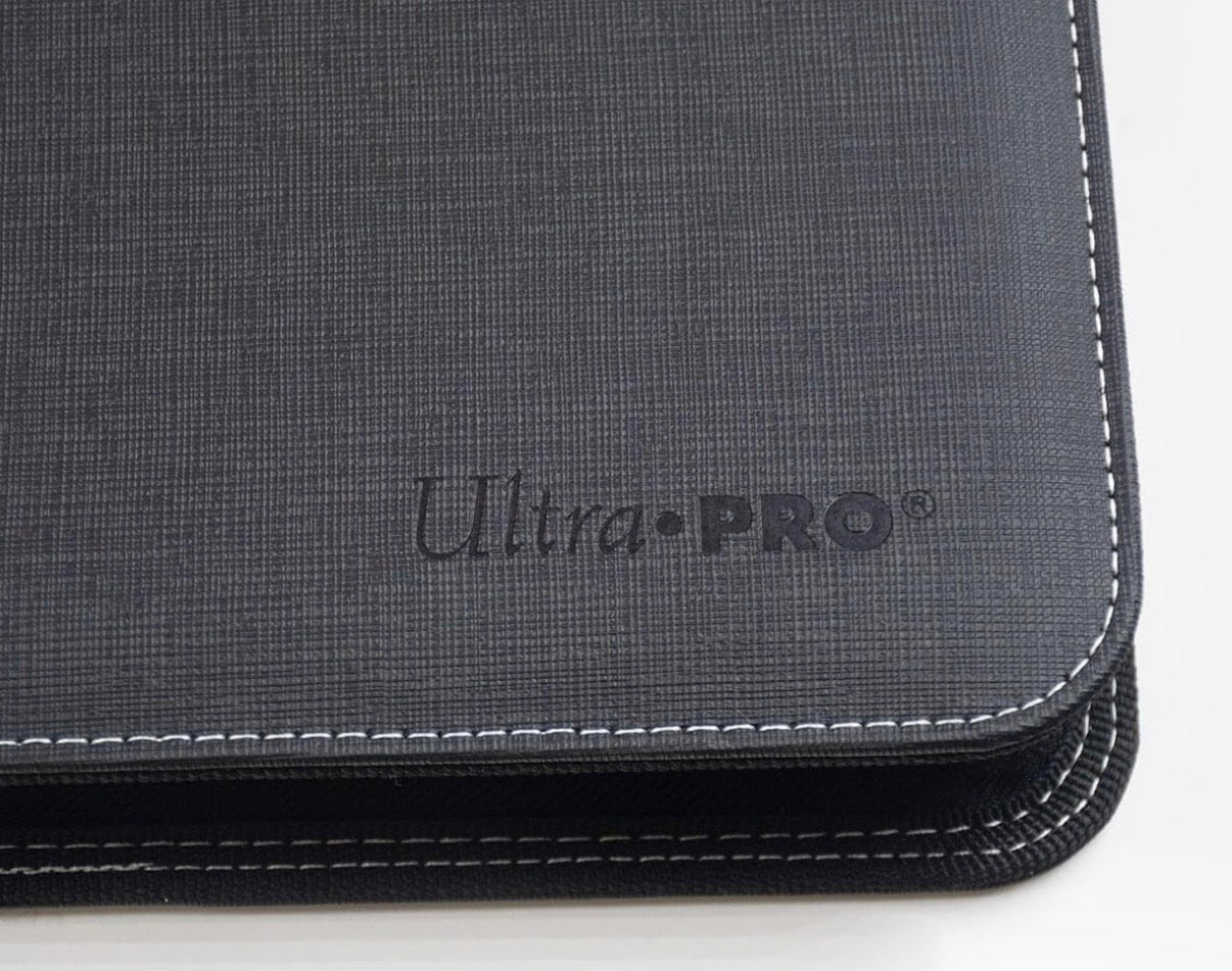 Ultra Pro 4-Pocket Zip Toploader Album Schwarz Sammelkarten 80 Karten Ordner