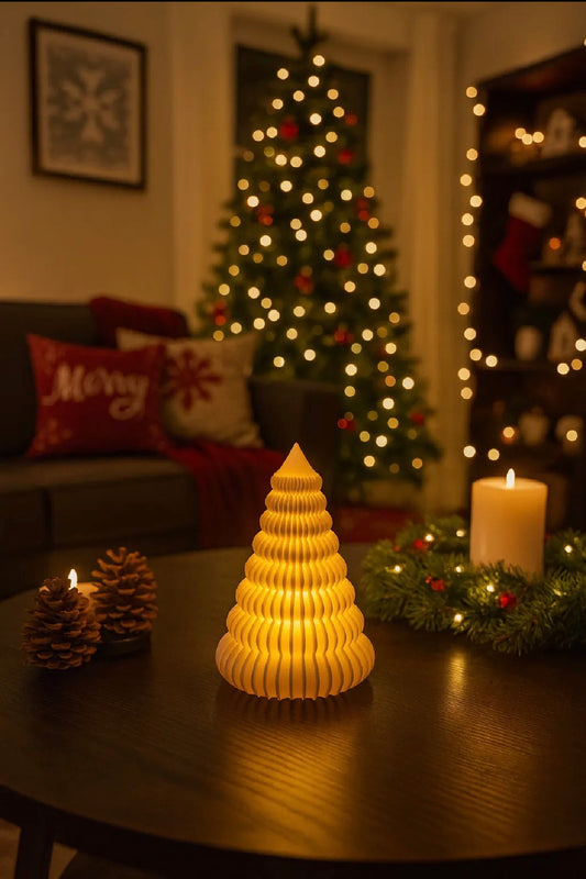 3D Weihnachtsbaum LED Deko - Leuchtender Tannenbaum für Teelichter | Weihnachtsdekoration