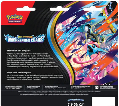 Pokemon ME4 Wachsendes Chaos 3-Pack-Blister -DE