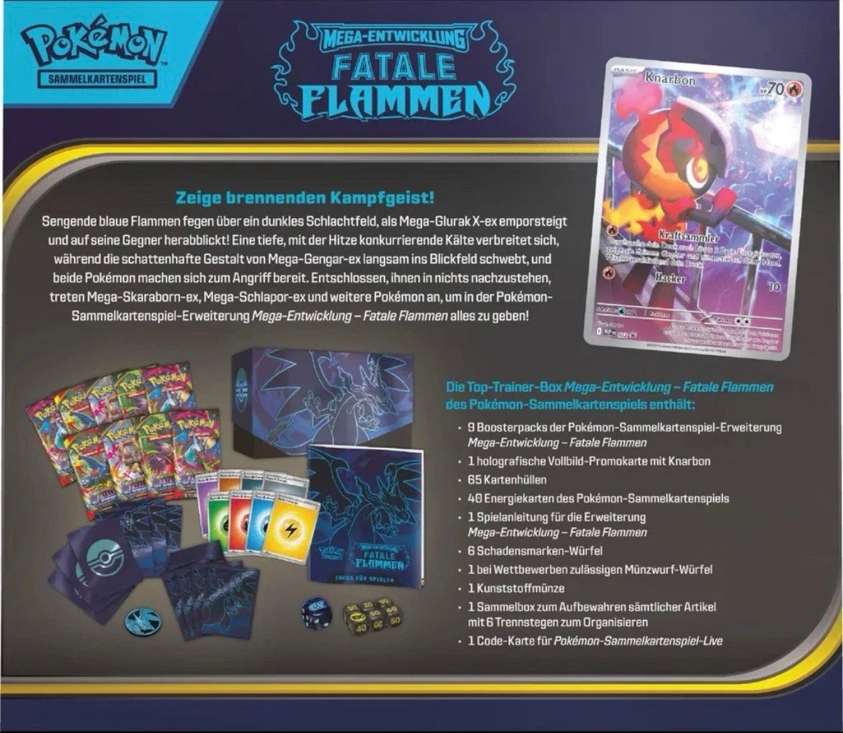 Pokémon Top-Trainer-Box Mega-Entwicklung Fatale Flammen