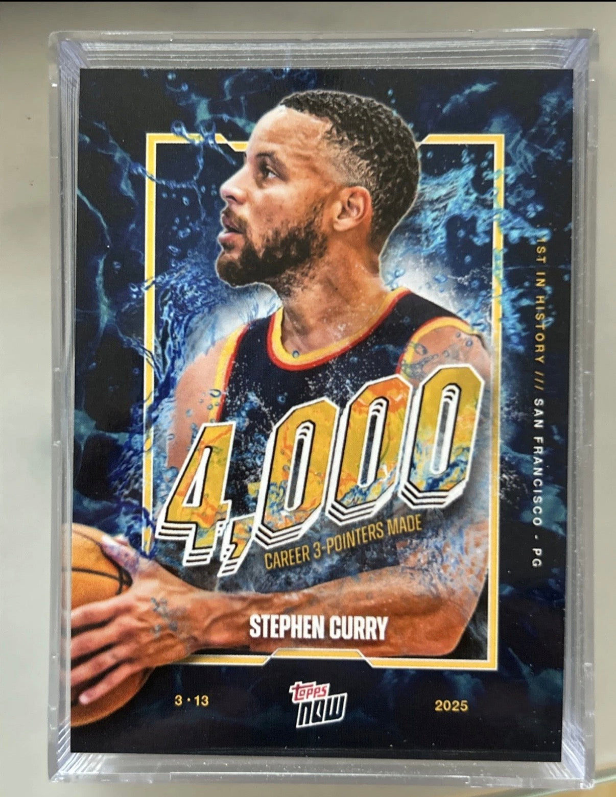 Stephen Curry 4000 Career 3-Pointers - Topps Now 2025 #3 - Limitiert