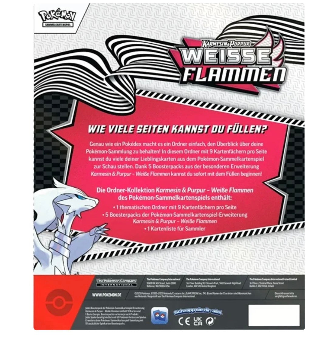 Pokémon Ordner-Kollektion Karmesin & Purpur - Weiße Flammen