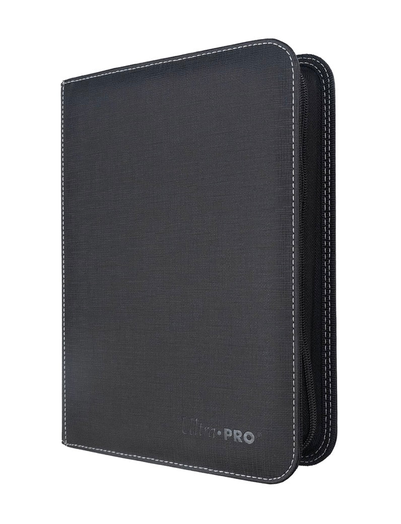 Ultra Pro 4-Pocket Zip Toploader Album Schwarz Sammelkarten 80 Karten Ordner