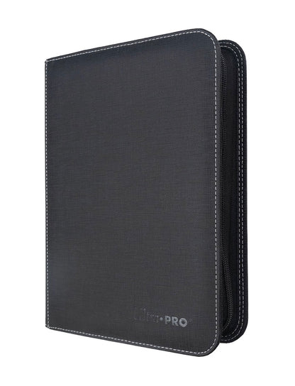 Ultra Pro 4-Pocket Zip Toploader Album Schwarz Sammelkarten 80 Karten Ordner