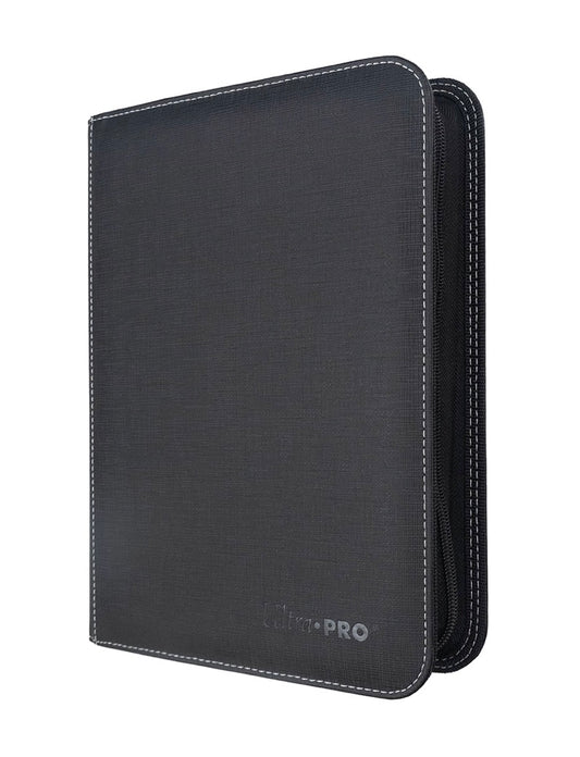 Ultra Pro 4-Pocket Zip Toploader Album Schwarz Sammelkarten 80 Karten Ordner