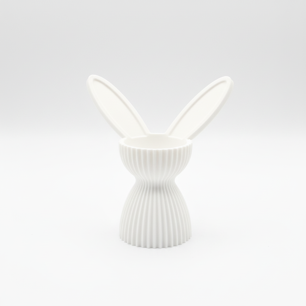 Eierhalter Hase Weiß Einzeln