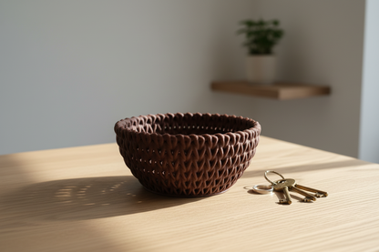 3D Strickschale Ø 11 cm – Dekoschale Strickmuster PLA Home Decor