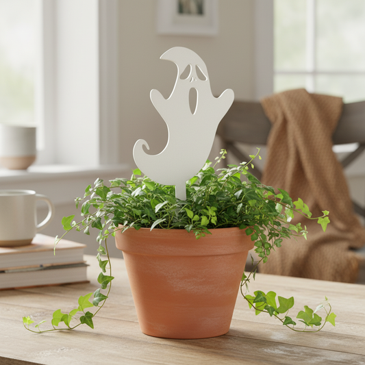 Halloween Geist Pflanzenstecker - Gruselige Gartendeko für Blumentöpfe & Gartenbeet
