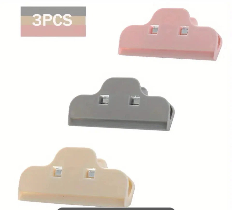 3er Set Pack Tüten-Verschlussclips – Praktische Clips für Beutel, Snacks & Verpackungen